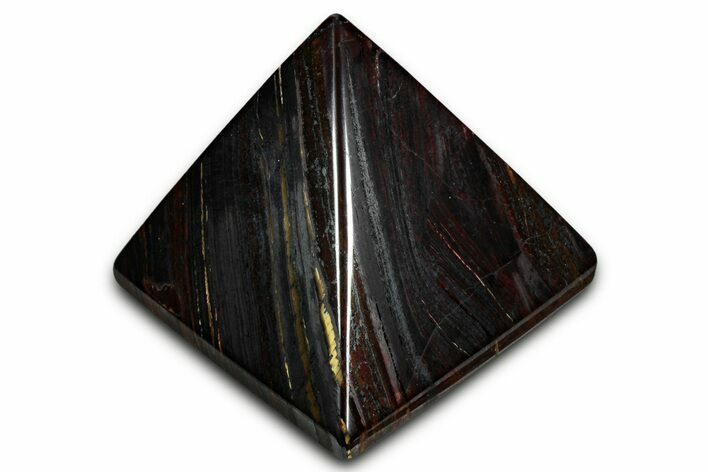 Polished Tiger Iron Stromatolite Pyramid - Billion Years #352240